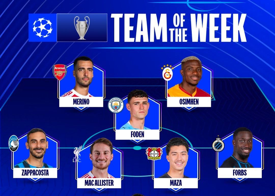 Das beste Team der vierten Runde der Champions League: Neuer und Osimhen führen an, Foden und McCain sind dabei