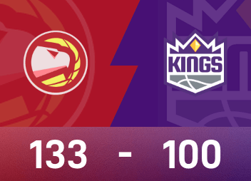 NBA-Spielbericht: Johnson hatte 24 Punkte, 10 Rebounds und 8 Assists, die Hawks besiegten die Kings mit 133-100